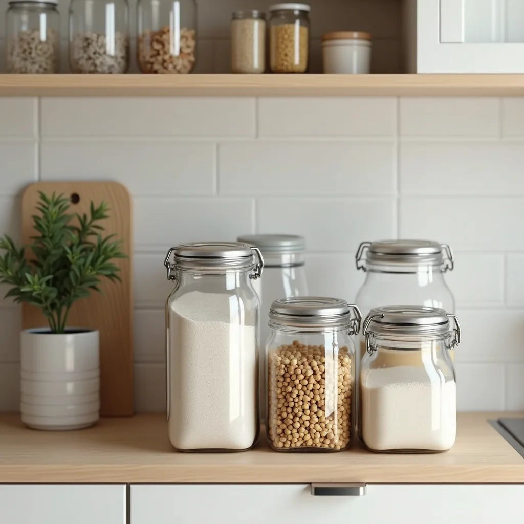 Storage Jar Set - Effortless Pantry Organization with Durable Storage Jar Set