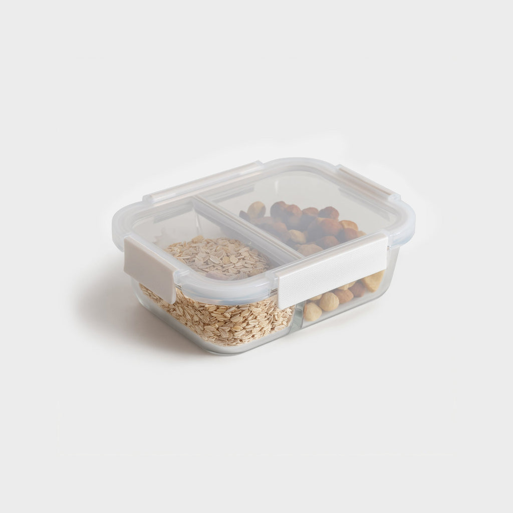 2 Divided Glass Bento Box