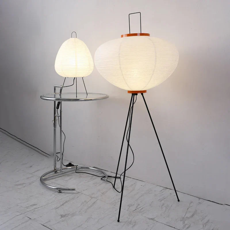 DecorBites™ Handmade Wabi Sabi Rice Paper Floor Lamp for Vintage Nordic Home Decor