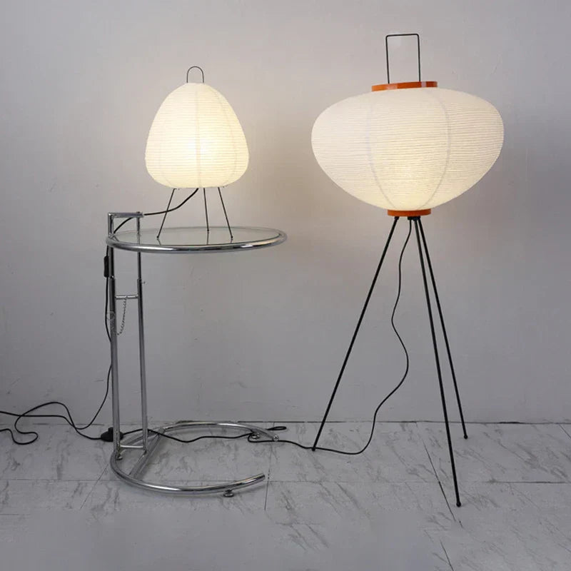 DecorBites™ Handmade Wabi Sabi Rice Paper Floor Lamp for Vintage Nordic Home Decor