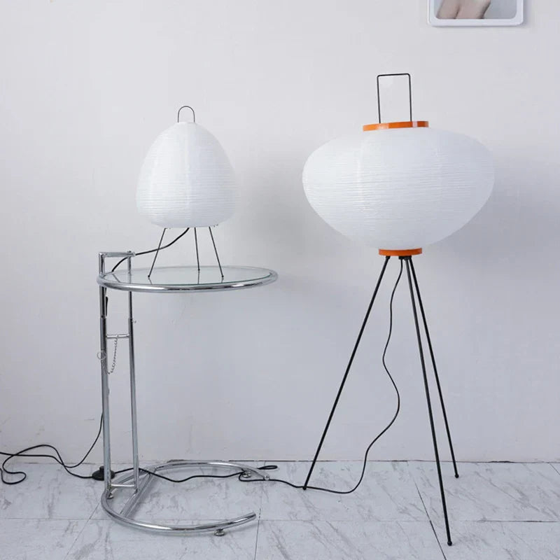 DecorBites™ Handmade Wabi Sabi Rice Paper Floor Lamp for Vintage Nordic Home Decor