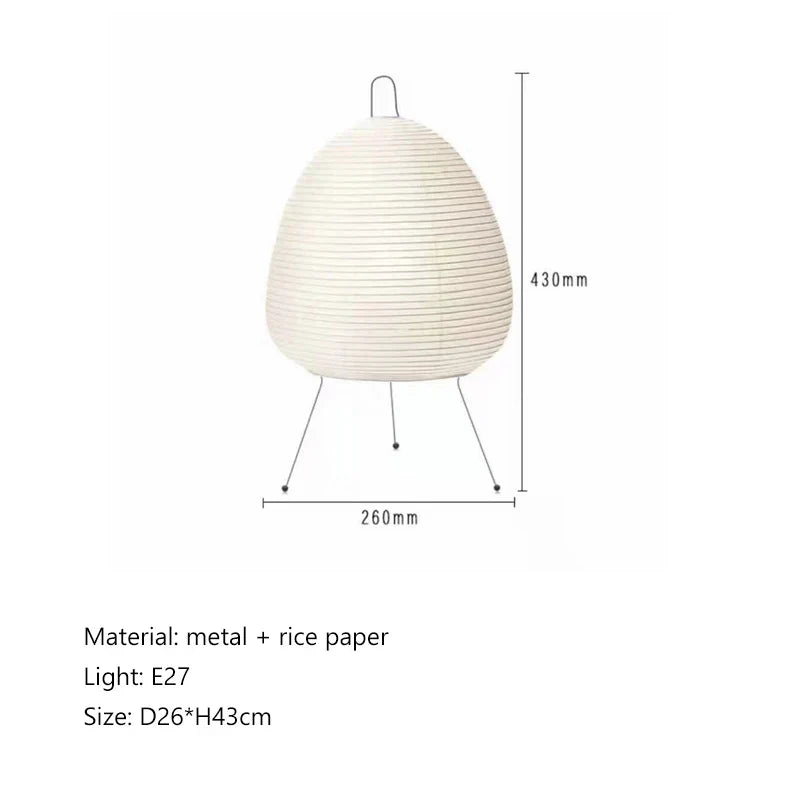 DecorBites™ Handmade Wabi Sabi Rice Paper Floor Lamp for Vintage Nordic Home Decor